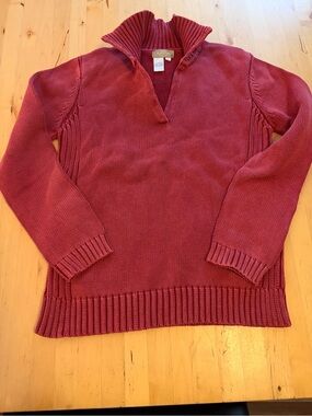 The Territory Ahead Berry Red Ribbed Mock Turtleneck Sweater
